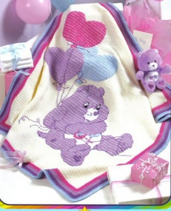 ayıcık desenli bebek battaniyesi modeli