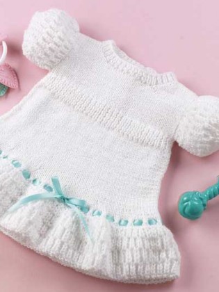 turkuaz kurdeleli beyaz bebek bluzu modeli