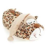 uyuyan leopar figürlü panduf modeli